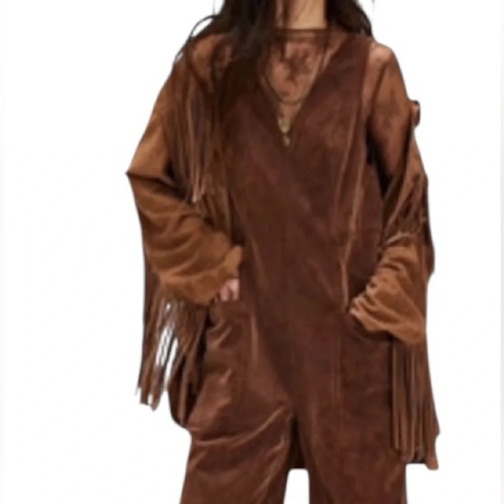 We The Free Nico Faux Suede One-Piece Jumpsuit, Suede, Brown,Medium - Picture 4 of 11